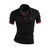 2017 Summer Men Casual T-Shirts Tops Tee V Neck Solid Slim Fit Short-sleeve T-shirt Breathable T Shirt