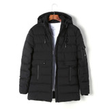 2017 New Men Winter Hooded Jackets Mens Warm Medium Long Coats Plus Size 3XL Fashion Snow Thick Parkas Man High Quality H9640