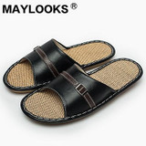 2017 new men summer anti-skid sheepskin slippers indoor home wood floor cooler slippers home summer slippers tb010