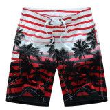2017 New Men Shorts Brand Summer Printing Casual Clothing Coconut Trees Swimwears Male Beach Shorts Men's Seaside Board Shorts