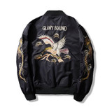 2017 New Men Jacket Dragon Harajuku Coat Embroidery Jacket Men Pilots MA1 Jacket Men Casual Outwear
