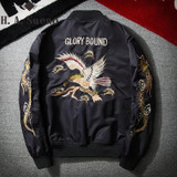 2017 New Men Jacket Dragon Harajuku Coat Embroidery Jacket Men Pilots MA1 Jacket Men Casual Outwear