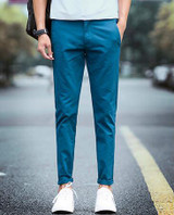 2017 New Men Casual pants 100% Cotton Slim Pant Straight Trousers Fashion Business Solid Khaki Black Pants Men Plus Size 28-36