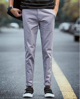 2017 New Men Casual pants 100% Cotton Slim Pant Straight Trousers Fashion Business Solid Khaki Black Pants Men Plus Size 28-36