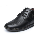 2017 new men casual leather shoes height increasing 5cm genuine leather soft and comfortable male shoes black brown freeshipping