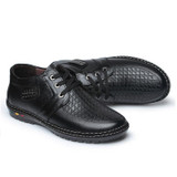 2017 new men casual leather shoes height increasing 5cm genuine leather soft and comfortable male shoes black brown freeshipping