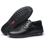 2017 new men casual leather shoes height increasing 5cm genuine leather soft and comfortable male shoes black brown freeshipping