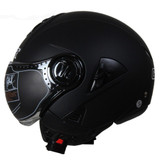 Cruiser vintage motorcycle helmet chopper helmets bike scooter clear lens