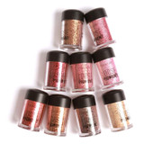 2017 New Makeup Loose Pigment Shadows Eye Mineral Powder Gold Red Metallic Focallure Loose Glitter Eyeshadow Color Makeup