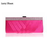 2017 New Luxury Evening Bag Woman Party Clutches Elegant Diamond Silk Shoulder Evening Bags For Women