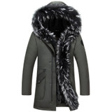 2017 new Lovers style Men's casual winter jackets thicken white duck down hooded jacket men , men's white duck down coat men