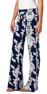 2017 New Loose High Waist Flare Wide Leg Floral Print Long Palazzo Pants Formal Trousers For Women 2017 New Loose High Waist Flare Wide Leg Floral Print Long Palazzo Pants Formal Trousers For Women