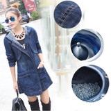 2017 New Long Jackets For Women Long Sleeve Plus Size Jean Jacket Woman Fashion Slim New Loose Denim Jacket Coats Denim Hoodies