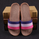 2017 New Linen Slippers Couples Unisex Bedroom Indoor Women Shoes Anti-skid slippers