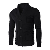 2017 New Letskeep spring Black hoodies cardigan men casual slim fit sweatshirt hoodie harajuku mens tracksuit cardigan ,MA228