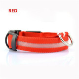 2017 New LED Nylon Pet Dog Collar Night Safety Glow Flashing Dog Cat Collar Led Luminous Small Dogs Collars USB Rechargeable
