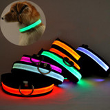 2017 New LED Nylon Pet Dog Collar Night Safety Glow Flashing Dog Cat Collar Led Luminous Small Dogs Collars USB Rechargeable