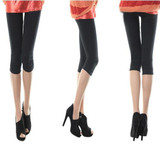 2017 new leggings Casual Women Ladies Seamless Solid Stretch Skinny Cropped To Calf women leggings Half Pants pants
