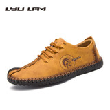 2017 New Leather Men Shoes Autumn Shoes Men's Flats High Quality Handmade Men's Leather Shoes Slip On