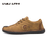 2017 New Leather Men Shoes Autumn Shoes Men's Flats High Quality Handmade Men's Leather Shoes Slip On