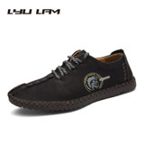 2017 New Leather Men Shoes Autumn Shoes Men's Flats High Quality Handmade Men's Leather Shoes Slip On
