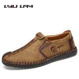 2017 New Leather Men Shoes Autumn Shoes Men's Flats High Quality Handmade Men's Leather Shoes Slip On