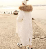 2017 New Large Fur Coat Winter Jacket Women Thicken Warm Padded Cotton Parkas Oversized Black Long Coat  Parka