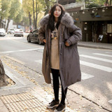 2017 New Large Fur Coat Winter Jacket Women Thicken Warm Padded Cotton Parkas Oversized Black Long Coat  Parka