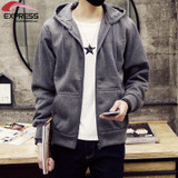 2017 New fashion Sweatshirt Men Hit Color Men Hoodies Casual Side Zipper Mensports Suit Slim Sportsware Freeshipping Tracksuit