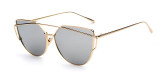 2017 NEW Fashion Sunglasses Women Brand Designer Metal Frame Sun glasses Vintage Mirror Shades Glasses S904