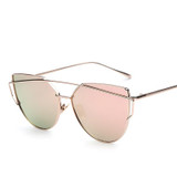 2017 NEW Fashion Sunglasses Women Brand Designer Metal Frame Sun glasses Vintage Mirror Shades Glasses S904
