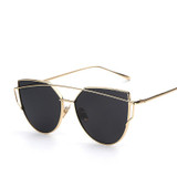 2017 NEW Fashion Sunglasses Women Brand Designer Metal Frame Sun glasses Vintage Mirror Shades Glasses S904