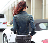 2017 New Fashion Spring Autumn Short Jackets Women Long Sleeve Slim Denim Jacket Ladies Single Breasted Casual Jeans Jacket Coat