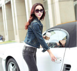 2017 New Fashion Spring Autumn Short Jackets Women Long Sleeve Slim Denim Jacket Ladies Single Breasted Casual Jeans Jacket Coat
