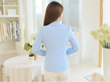 2017 New Fashion Single One Button Blazer Women Suit Jacket Plus Size White Black Pink Blue Candy Color Casual Blazers Jackets