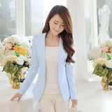2017 New Fashion Single One Button Blazer Women Suit Jacket Plus Size White Black Pink Blue Candy Color Casual Blazers Jackets