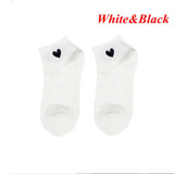 2017 New Fashion Short Socks Women Heart Ankle High Low Cut Socks Female Cotton Invisible For Summer 5 Colors