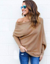 2017 new fashion Sexy autumn winter women new fashion bat sleeve loose sweater coat sweater 5 colors
