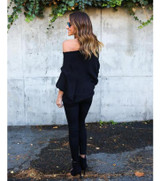 2017 new fashion Sexy autumn winter women new fashion bat sleeve loose sweater coat sweater 5 colors