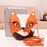 2017 New Fashion Sequins Chain Women Leather Handbags Cartoon Crossbody Bag Owl Fox Shoulder Bags Women Messenger Bags