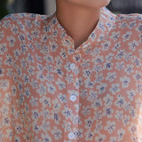 2017 New Fashion Printed Designs Half Sleeve Chiffon Blouse For Women Tops Summer Vintage Shirts Blouse Shirt