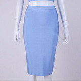 2017 New Fashion Pencil Skirts Women Sexy Summer Bodycon Bandage Skirt Rayon Stretch Knee Length Celebrity Party Midi Skirts
