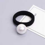 2017 New Fashion Pearl Elastic Hair Band High Quality Balck Rubber Band Girls Hairband Tie Gum Women Hair Rope Hair Accessories