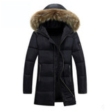 2017 New Fashion Parka Coat Men Winter Jacket Men's Thicken White Duck Down Jackets Long Trench Coat Down-Jacket