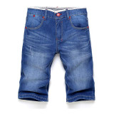 2017 New fashion mens short jeans cotton summer style shorts thin breathable denim shorts men jeans light blue