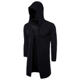 2017 New Fashion Mens Cardigan Sweaters Casual Long Coat Autumn Hooded Knitted Sweaters Sweatercoats Male Embroidery Cardigan