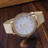 2017 New Fashion Luxury Dress Clock Bracelet Watch Women Rhinestone Crystal Watches Women's Quartz Wrist Watch relojes mujer