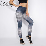 2017 New Fashion Leggings Women Fitness leggins Gradient Color Legging Printing High Waist Slim Workout leggings Women Pants