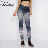 2017 New Fashion Leggings Women Fitness leggins Gradient Color Legging Printing High Waist Slim Workout leggings Women Pants