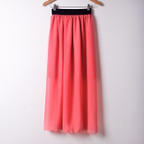 2016 Summer style Fashion Long Maxi Skirts Newest Elastic Waist Bohemia Long-Length Women Skirts Colorful Casual Skirts